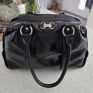 Michael Kors Black Patent Satchel
